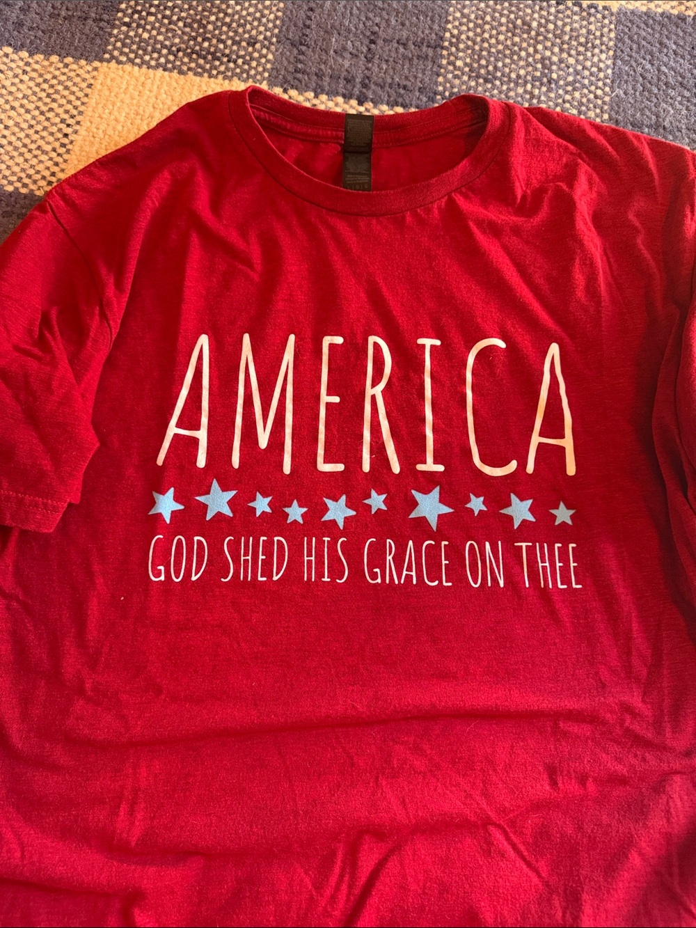 Red "America" Graphic Tee - Patriotic tee Shirt